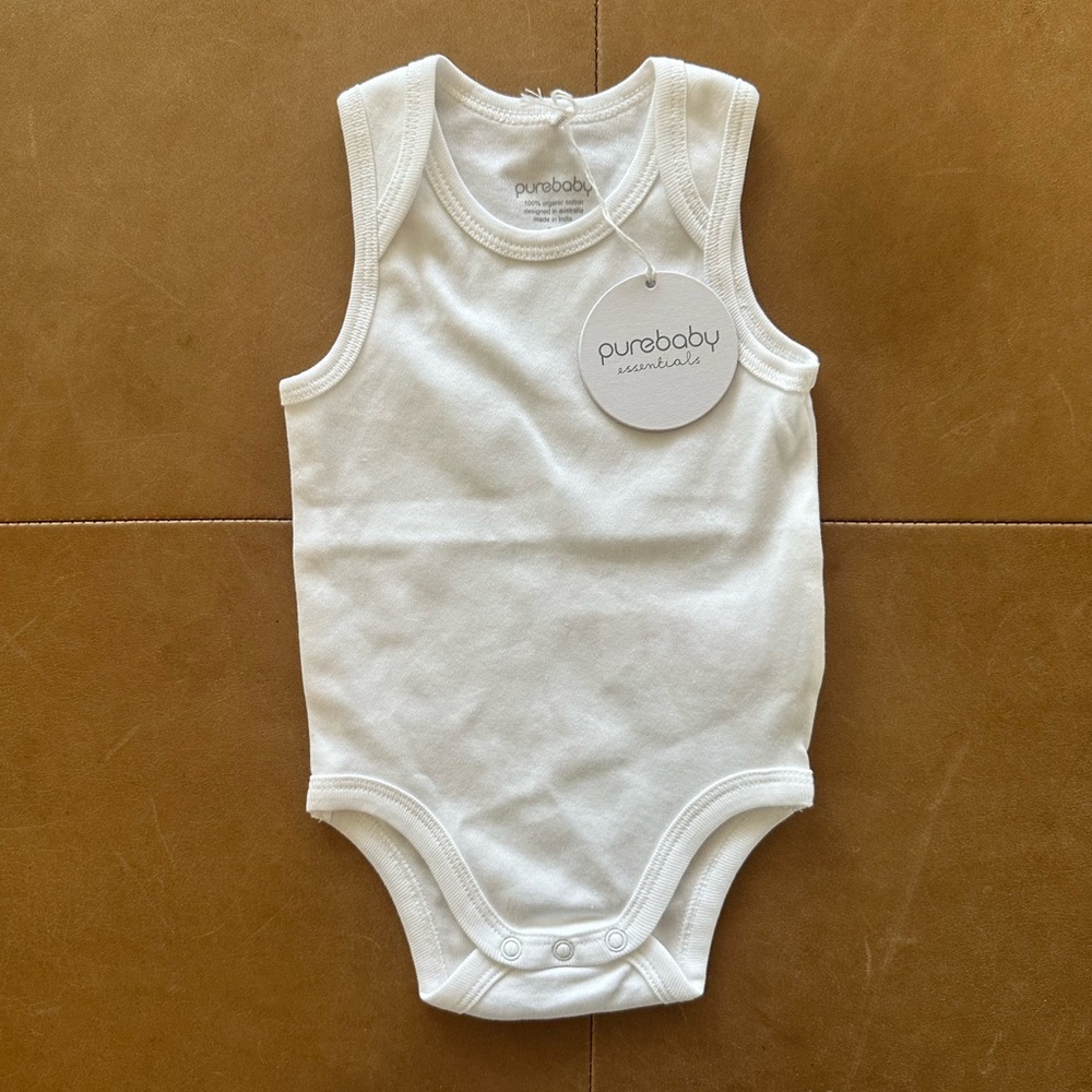 💙5/$25💙Purebaby Organic Cotton Onesie 3-6M NwT